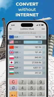 currency converter plus live iphone screenshot 1