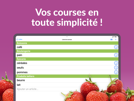 Screenshot #4 pour Liste de courses OurGroceries