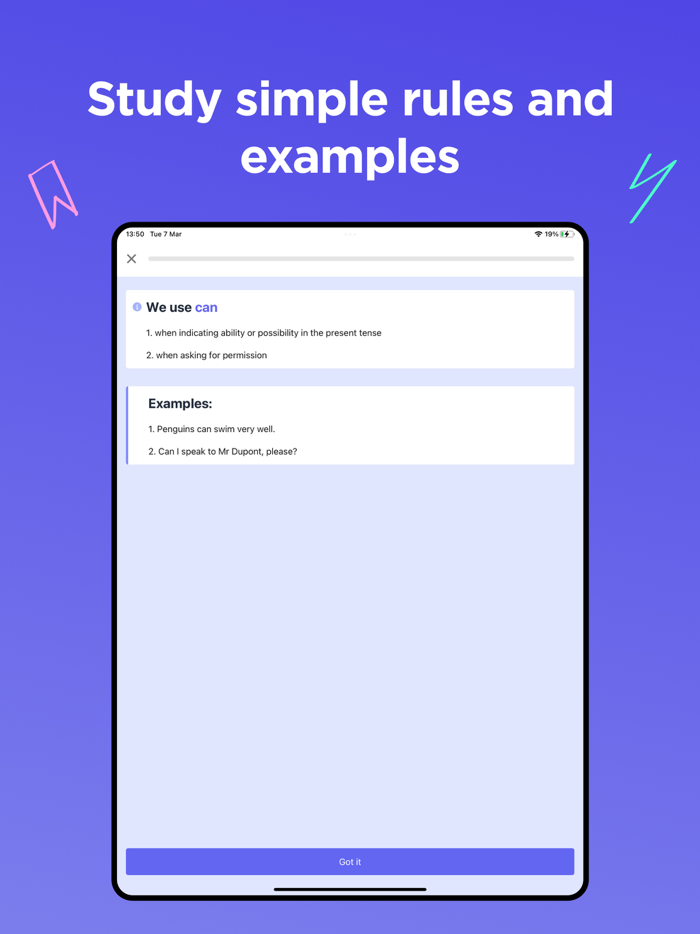 English Verbs Grammar test