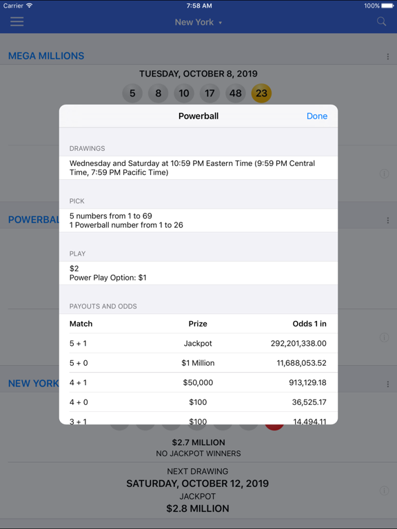 Lotto Results - Lottery in US iPad screenshot 4 - News app