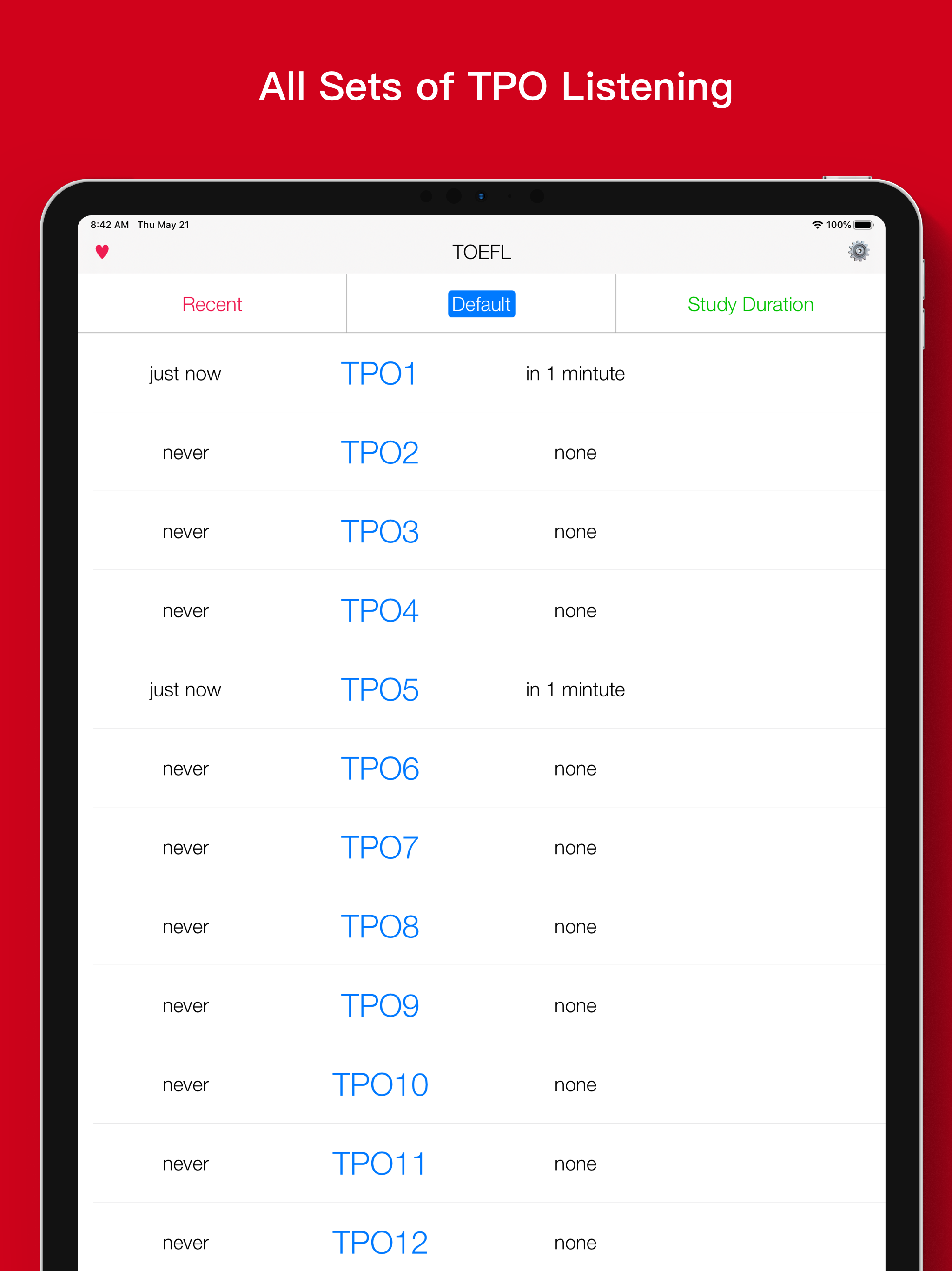 TPO Listening for TOEFL® Plan