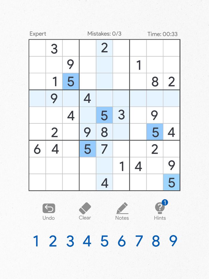 Sudoku Classic Brain Puzzle