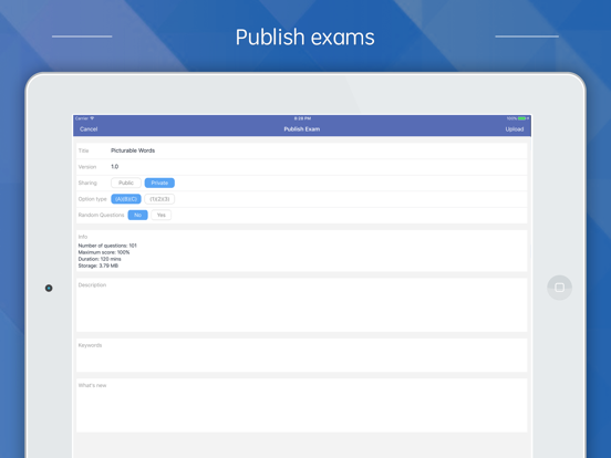 Screenshot #6 pour MTestM - An exam creator app