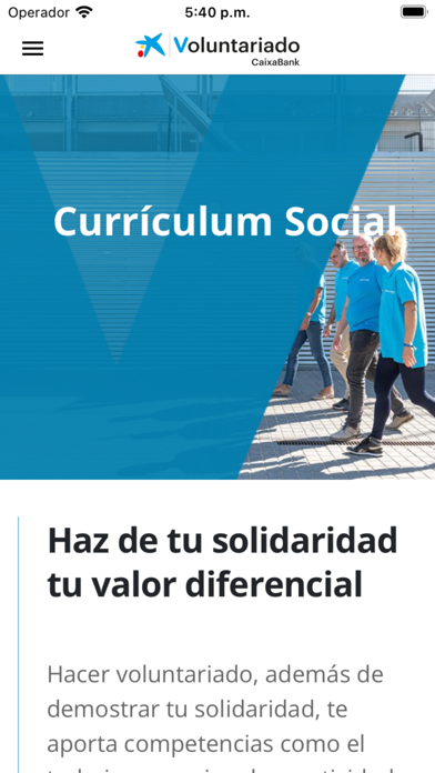 Voluntariado CaixaBank Screenshot