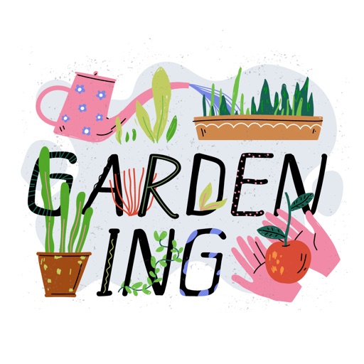 Watercolor Gardening Sticker