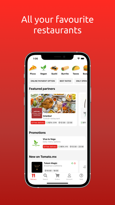 Tomato.mx - Food delivery Screenshot