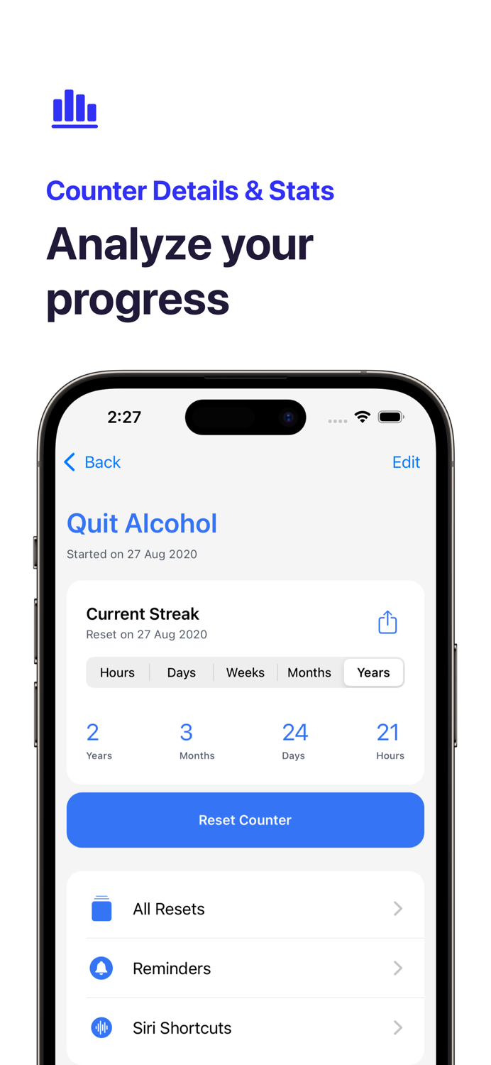 Days Since Sober Day Count