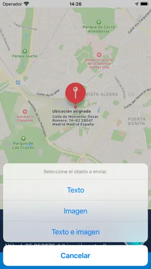 Captura de pantalla de ILocation+: ¡Aquí! en iPhone 7