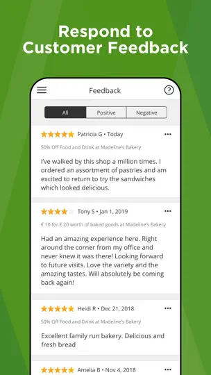 Captura de pantalla de Groupon Empresas en iPhone 10