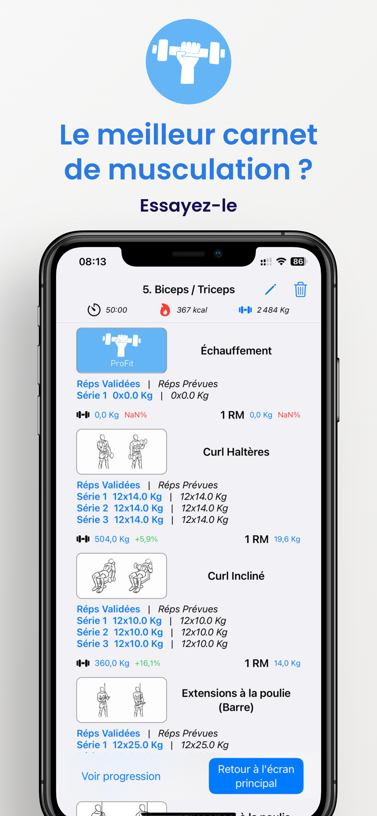 ProFit - Carnet de Musculation