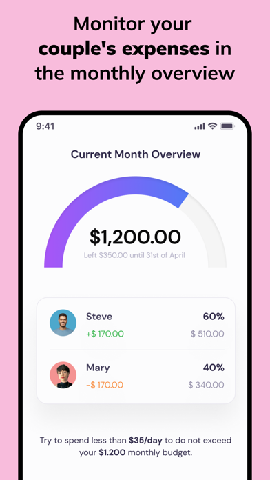 Couples Budget Tracker—Balance Screenshot
