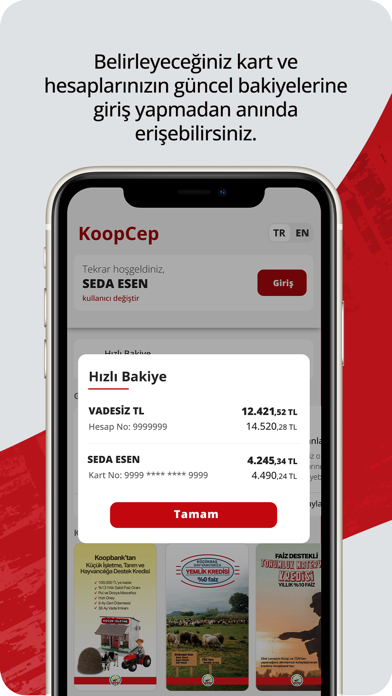 KoopCep - Koopbank Mobil Şube Screenshot
