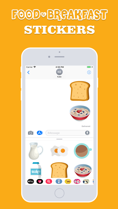 Food and Breakfast Stickers Screenshot