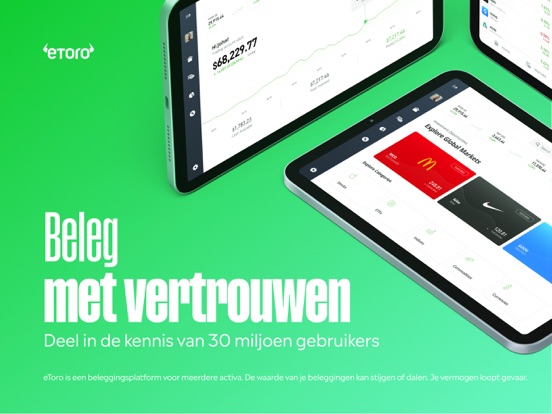 eToro: Handel & beleg iPad app afbeelding 1