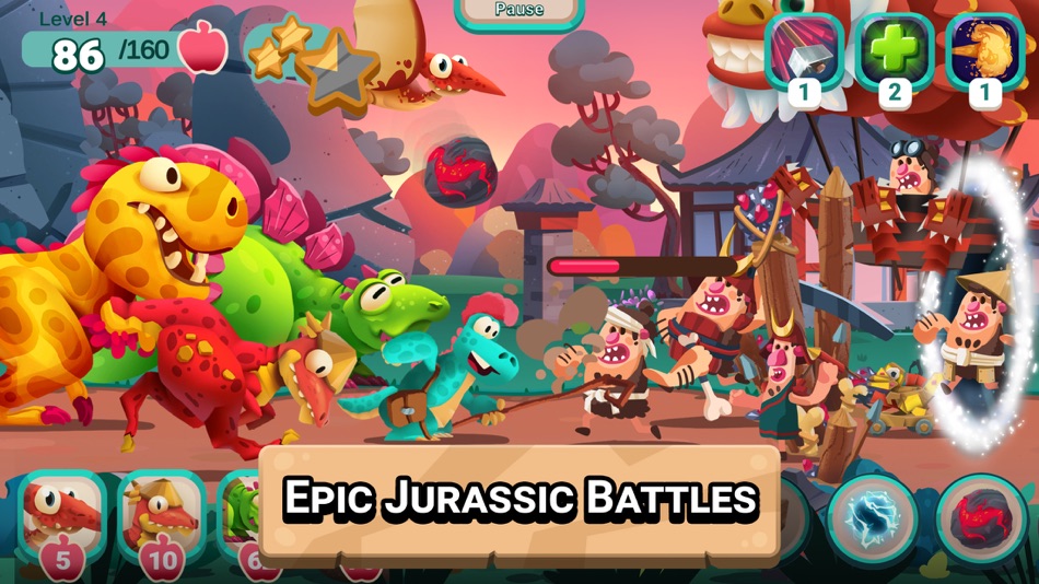 #5. Dino Bash: Travel Through Time (iOS) Podle: pokoko Studio