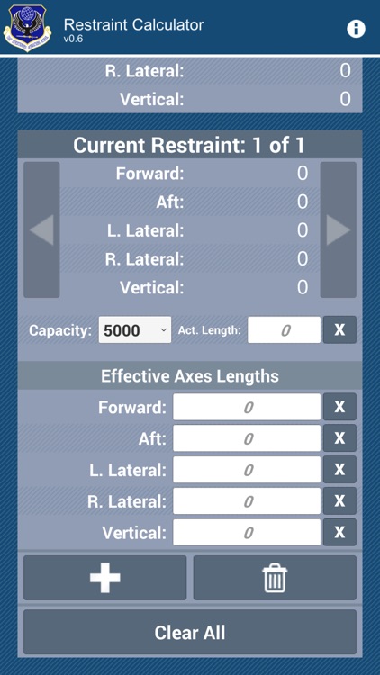 USAF EOS Restraint Calculator