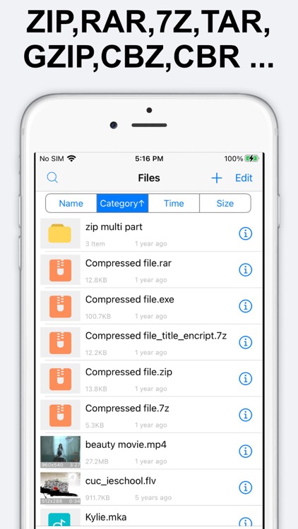 Unzip - zip file opener