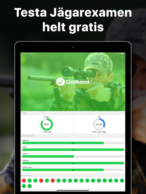 Screenshot #4 pour Jägarexamen Lite