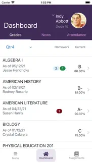 progressbook parent/student iphone screenshot 1