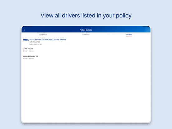 Farmers Insurance Mobile iPad screenshot 9 - Finance app