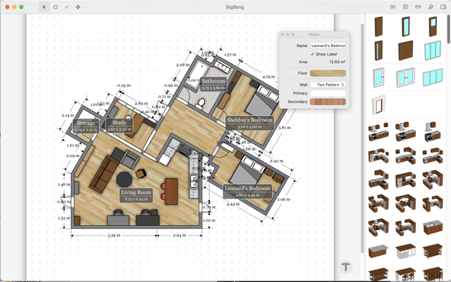 Schermata del design della casa