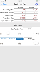 HVAC Pipe Sizer - Gas Low screenshot