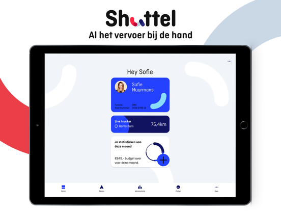 Shuttel iPad app afbeelding 1