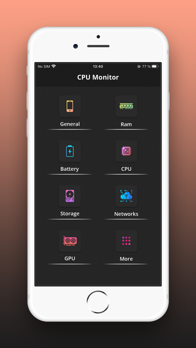 CPU Monitor - RAM,OS & Battery Screenshot