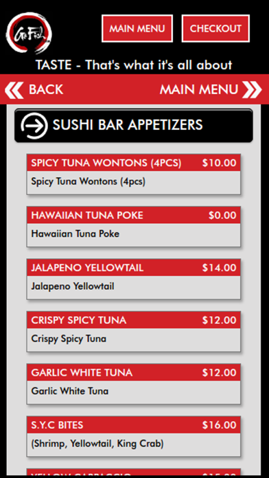 Go Fish Sushi Restaurant Screenshot