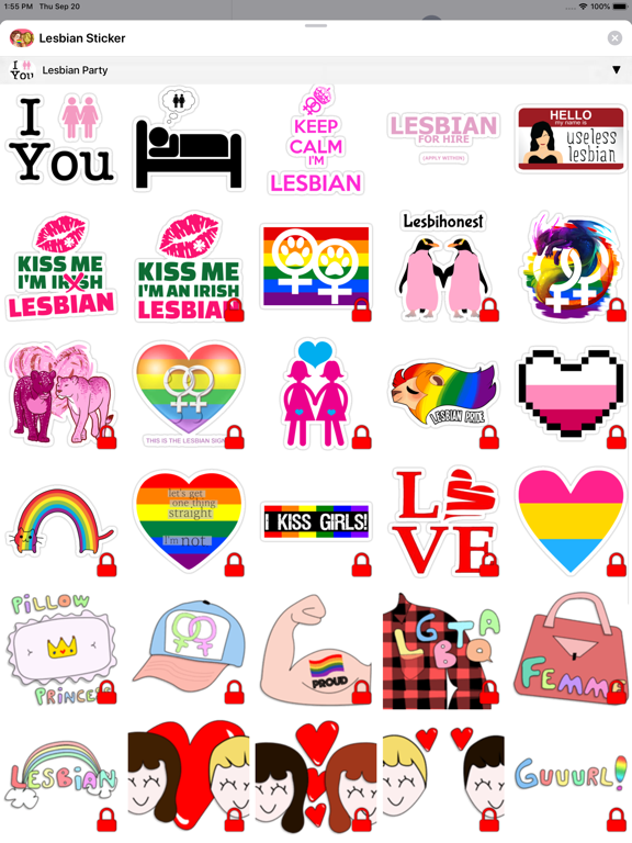Lesbian Sticker iPad screenshot