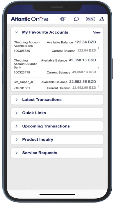 Atlantic Bank Mobile Banking Screenshot