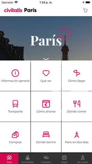 Captura de pantalla de Guía De París De Civitatis.com en iPhone 2