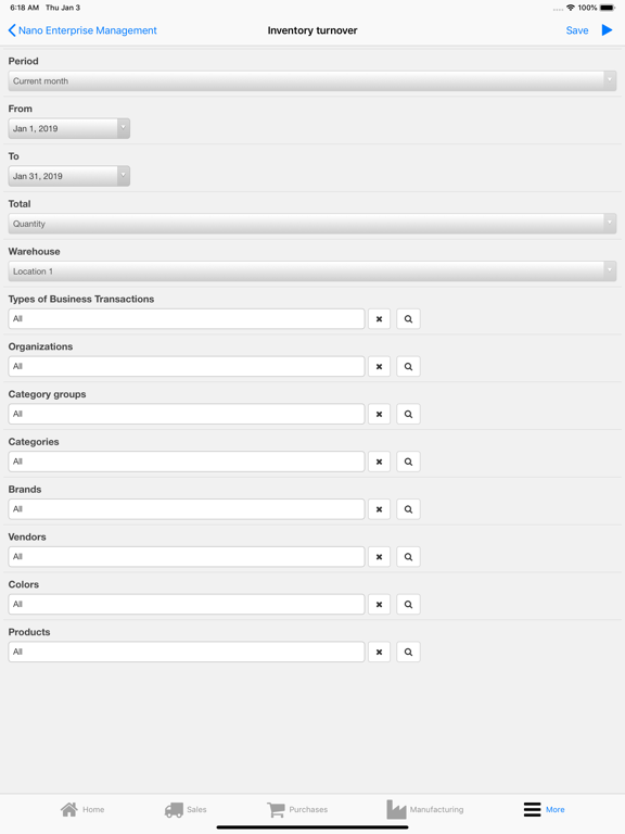 Nano Enterprise Management iPad screenshot 8 - Business app