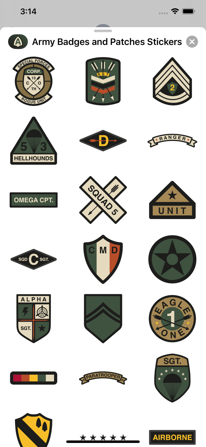 Army Badges and Patches Stickers