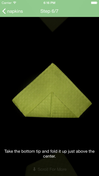 napkin folding iphone screenshot 2