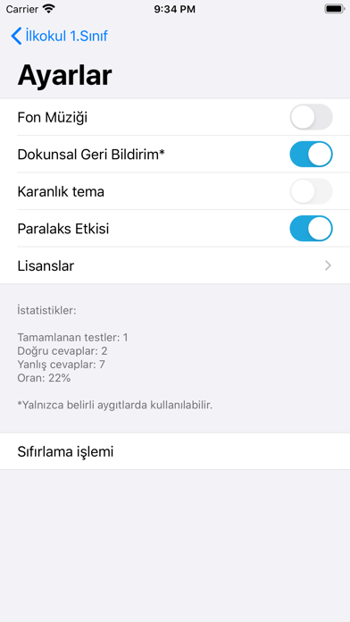 Test Merkezi İlkokul 1.Sınıf Screenshot