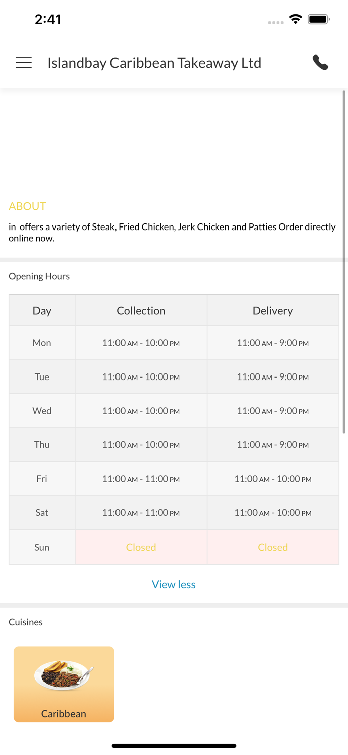 Islandbay Caribbean Takeaway