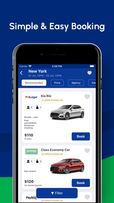 Car Hire・Rental Car Booking Screenshot