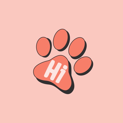 Hi Paw. Walking pets icon