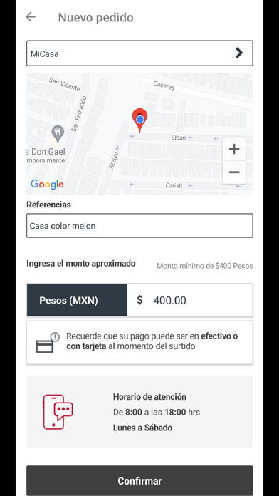 Pedidos Gas Sultana Screenshot