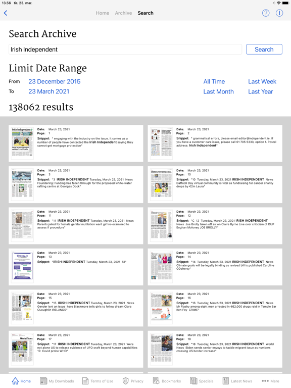 Irish Independent ePapers iPad screenshot 7 - News app