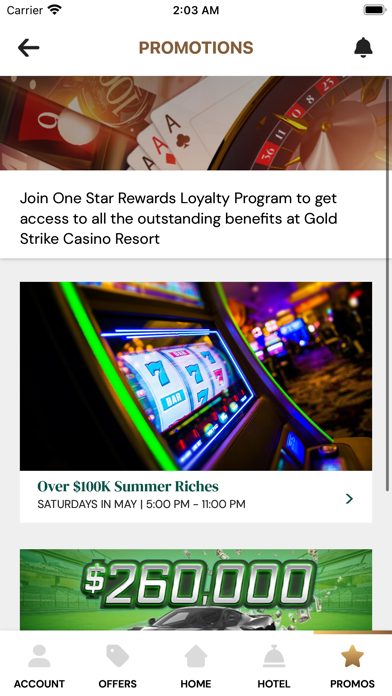 Gold Strike Casino Resort Screenshot