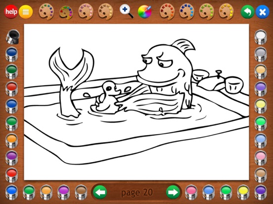 Silly Scenes Coloring Book iPad screenshot 7 - Games app