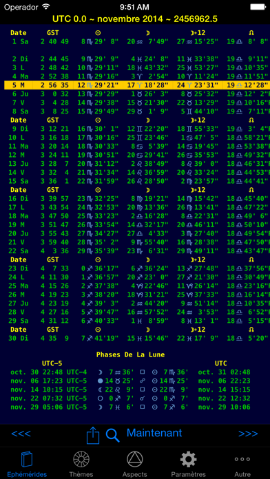 Screenshot #2 pour iPhemeris: Cartes d'astrologie