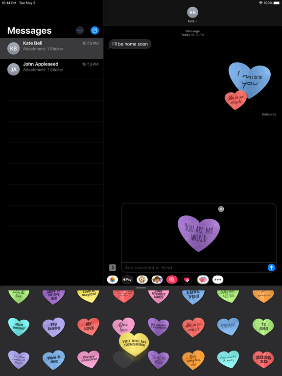 Screenshot #5 pour Love Quotes Stickers