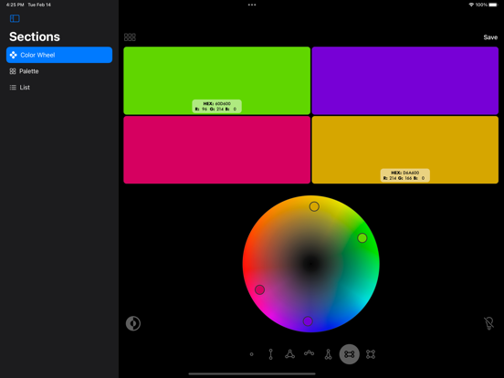 Color Wheel - Color schemes screenshot 2