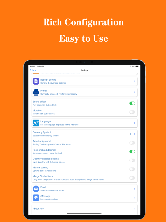 TinyPOSCreate Bills Quickly