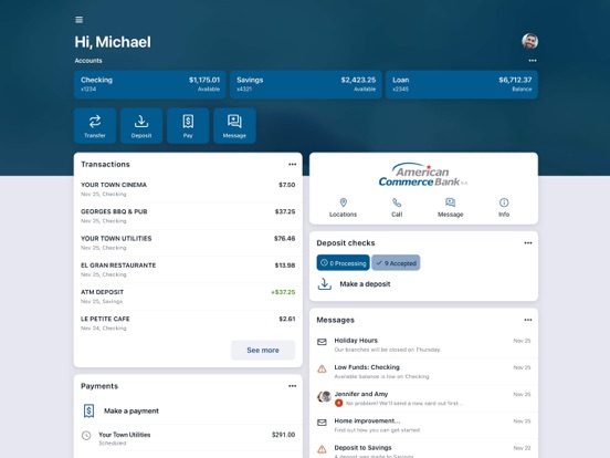 American Commerce iPad screenshot 1 - Finance app