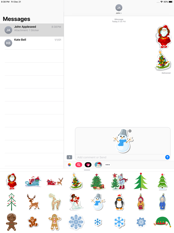 Christmas Holidays Stickers iPad screenshot