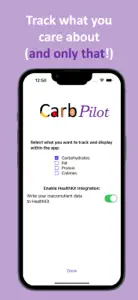 Carb Pilot screenshot #1 for iPhone